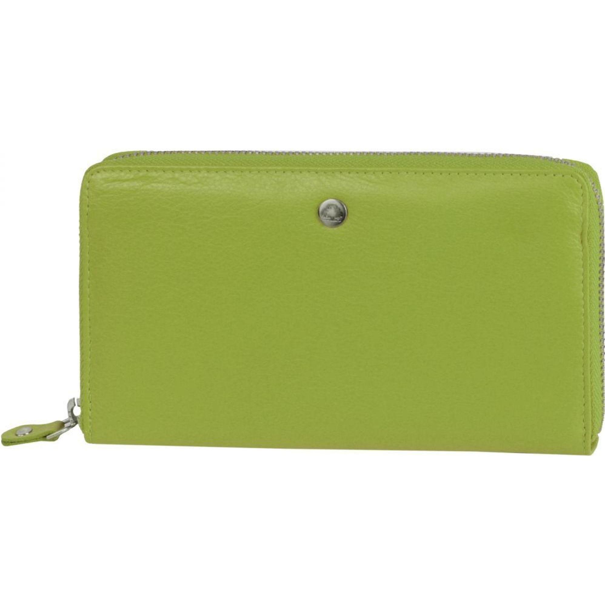Thumbnail - Greenburry, Damen, Portemonnaie, Spongy Geldbörse Leder 19 cm, Grün