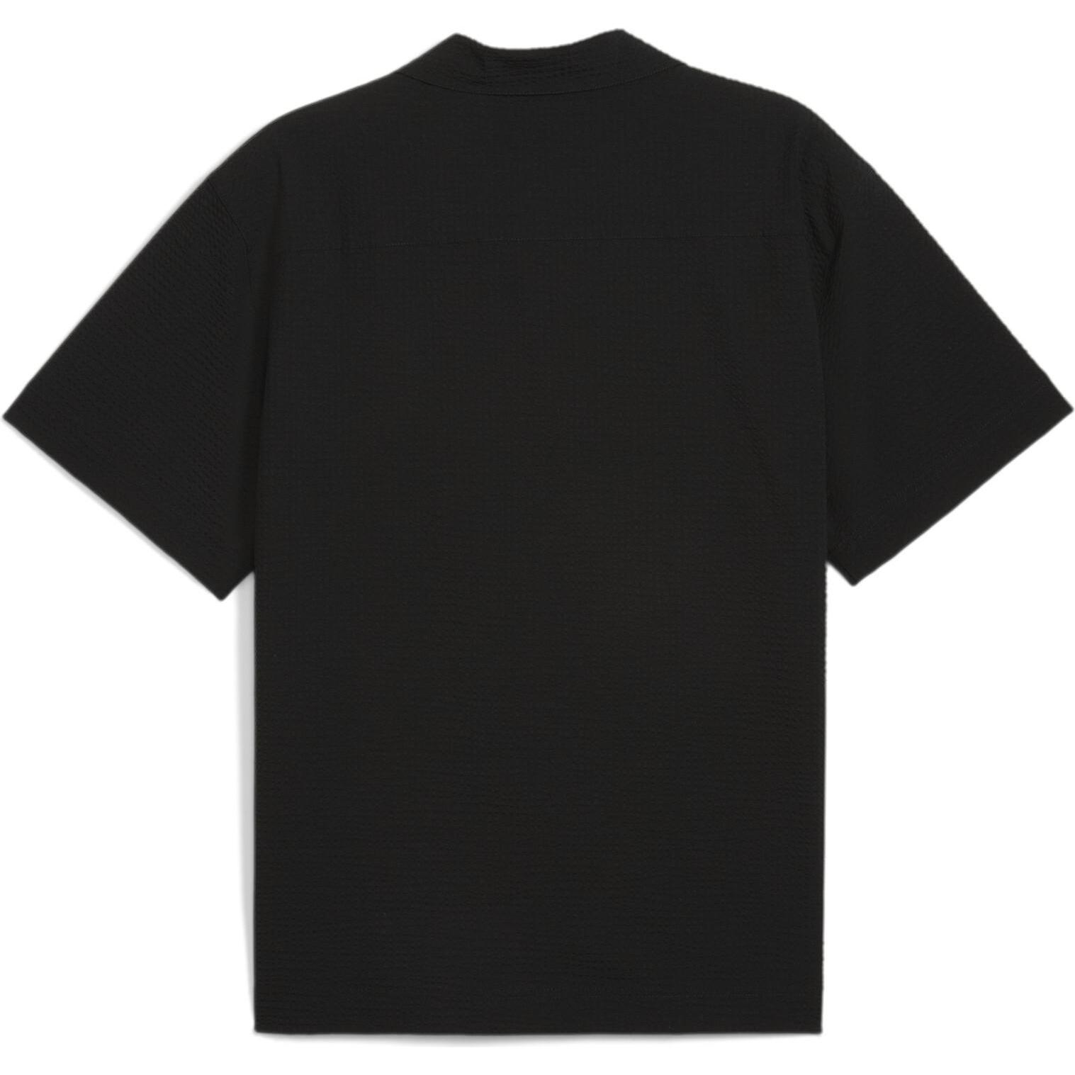 Thumbnail - Puma, Herren, Sportshirt, WARDROBE ESS Seersucker Relaxed Shirt WV (L), Schwarz, L