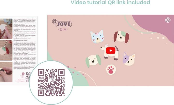 Actual product image Jovi Modelling clay DIY Air Dry magnets multicoloured