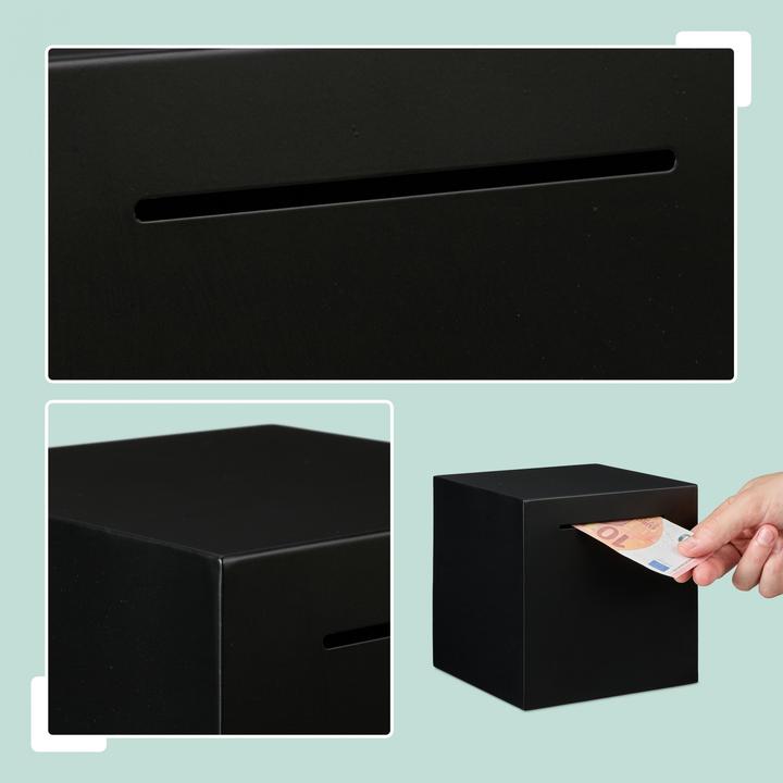 Productafbeelding Relaxdays Spardose nicht zum Öffnen (15 x 15 x 15 cm)