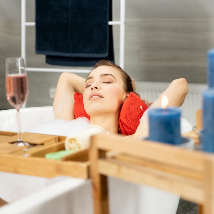 Actual product image Relaxdays Bath tray bamboo (107.5 x 23 x 19 cm)