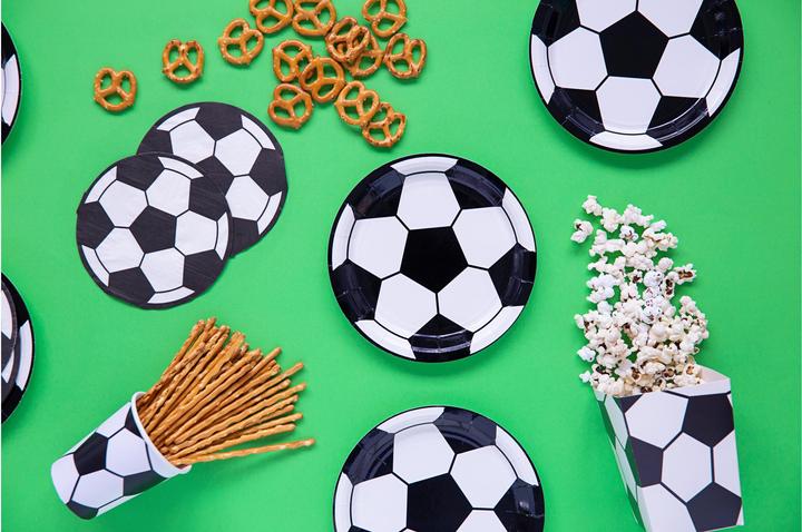 Produktbild Partydeco Einwegteller Fussball 18 cm, 6 Stück, Schwarz/Weiss (6 x)