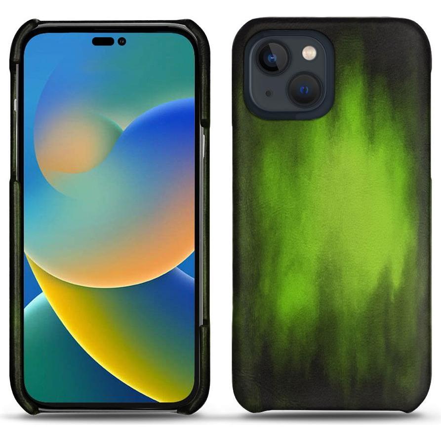 Noreve Lederschutzhülle (Apple iPhone 14), Smartphone Hülle, Grün