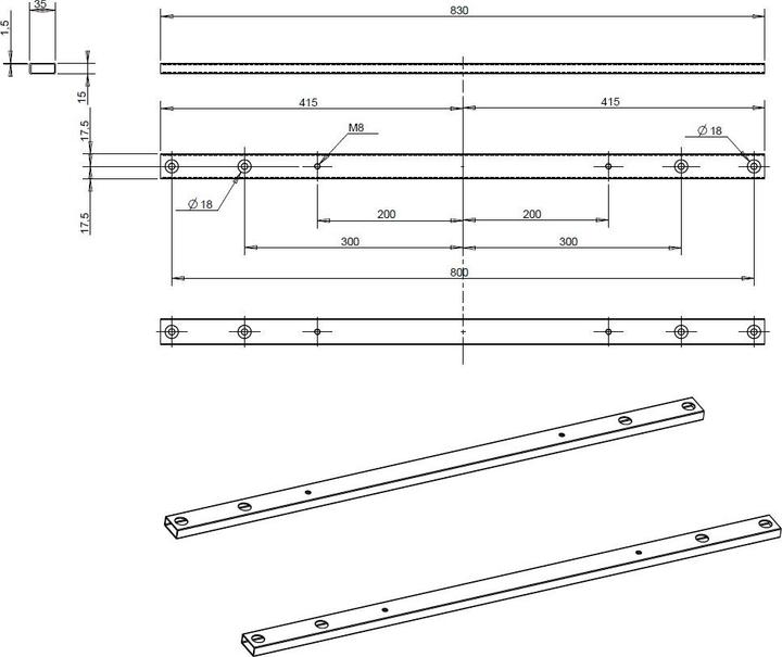 Produktbild Multibrackets OMB Video Wall Extender, schwarz, max 50 kg (50 kg)