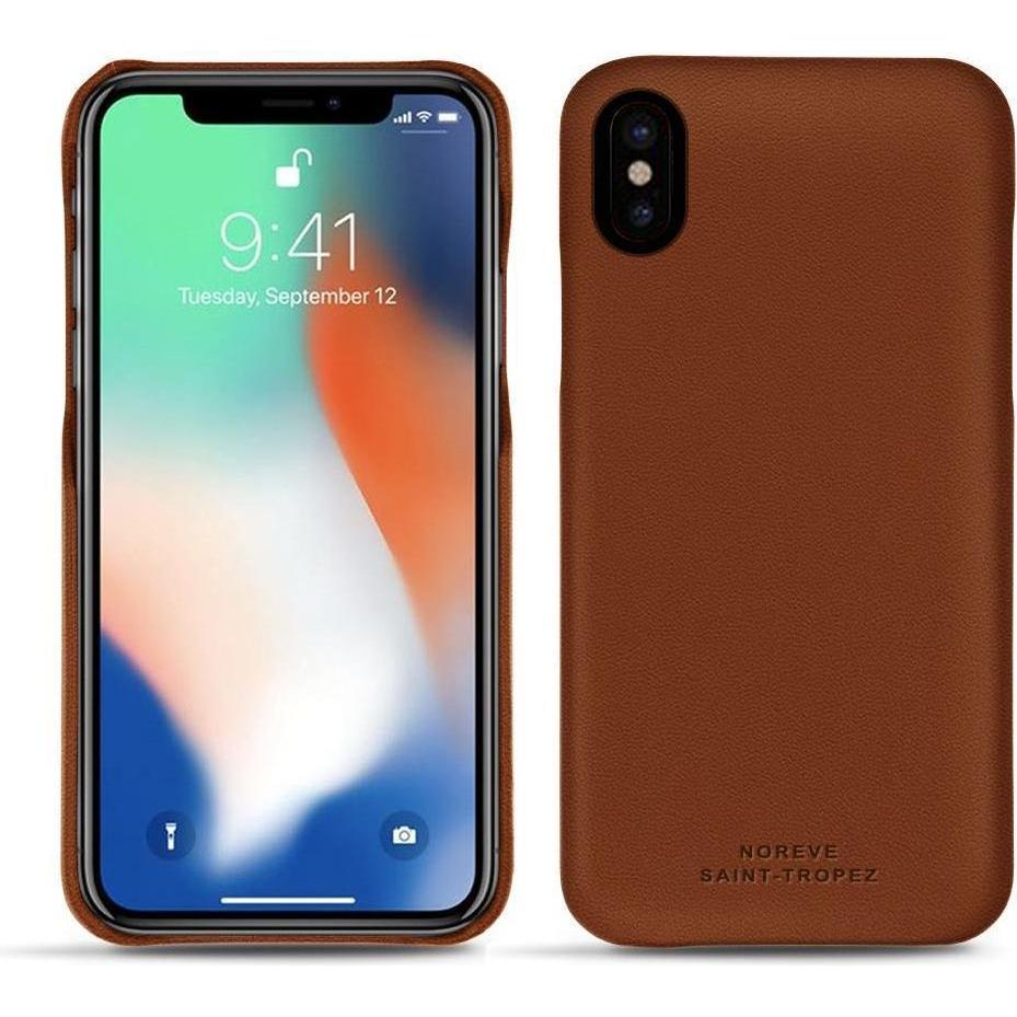 Noreve Lederschutzhülle (Apple iPhone XS Max), Smartphone Hülle, Braun