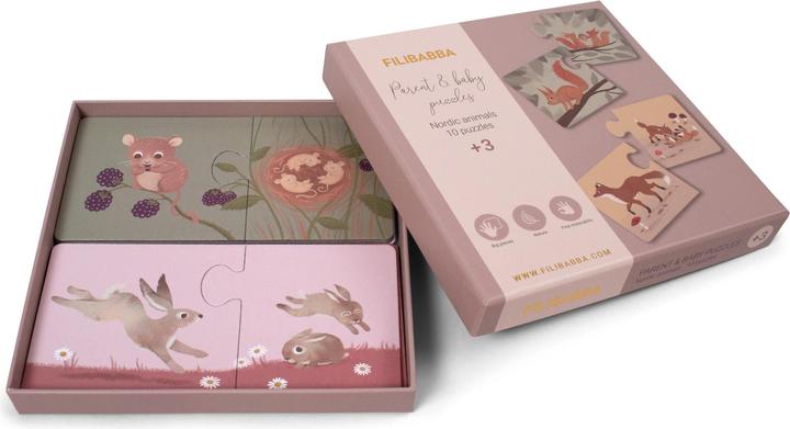 Immagine prodotto Filibabba Puzzle per genitori e figli - Mondo animale nordico (10 pezzi)