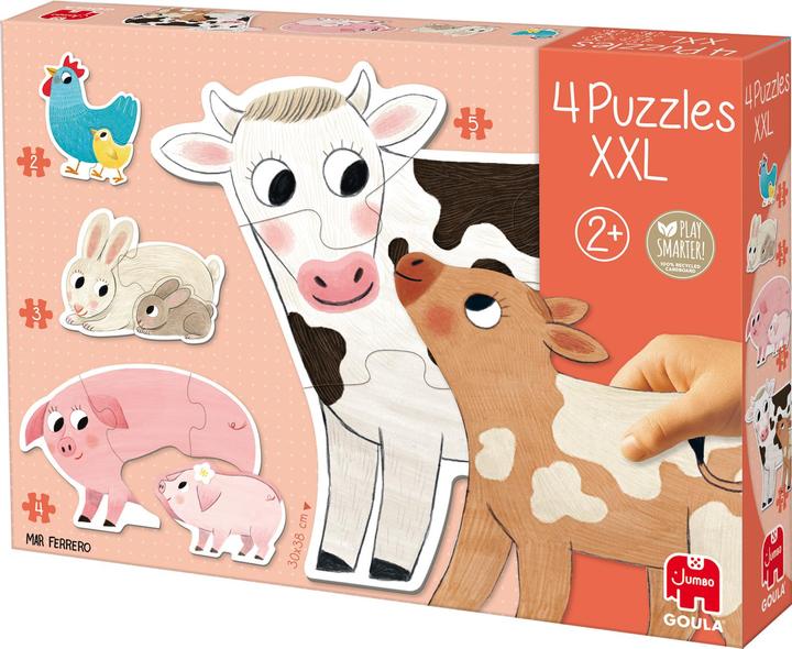 Goula Puzzle animal mothers with babies (14 pieces)