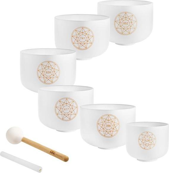 Produktbild Meinl Sonic Energy Crystal Singing Bowl Solfeggio Set mit Reinigungstuch (Klangschale)