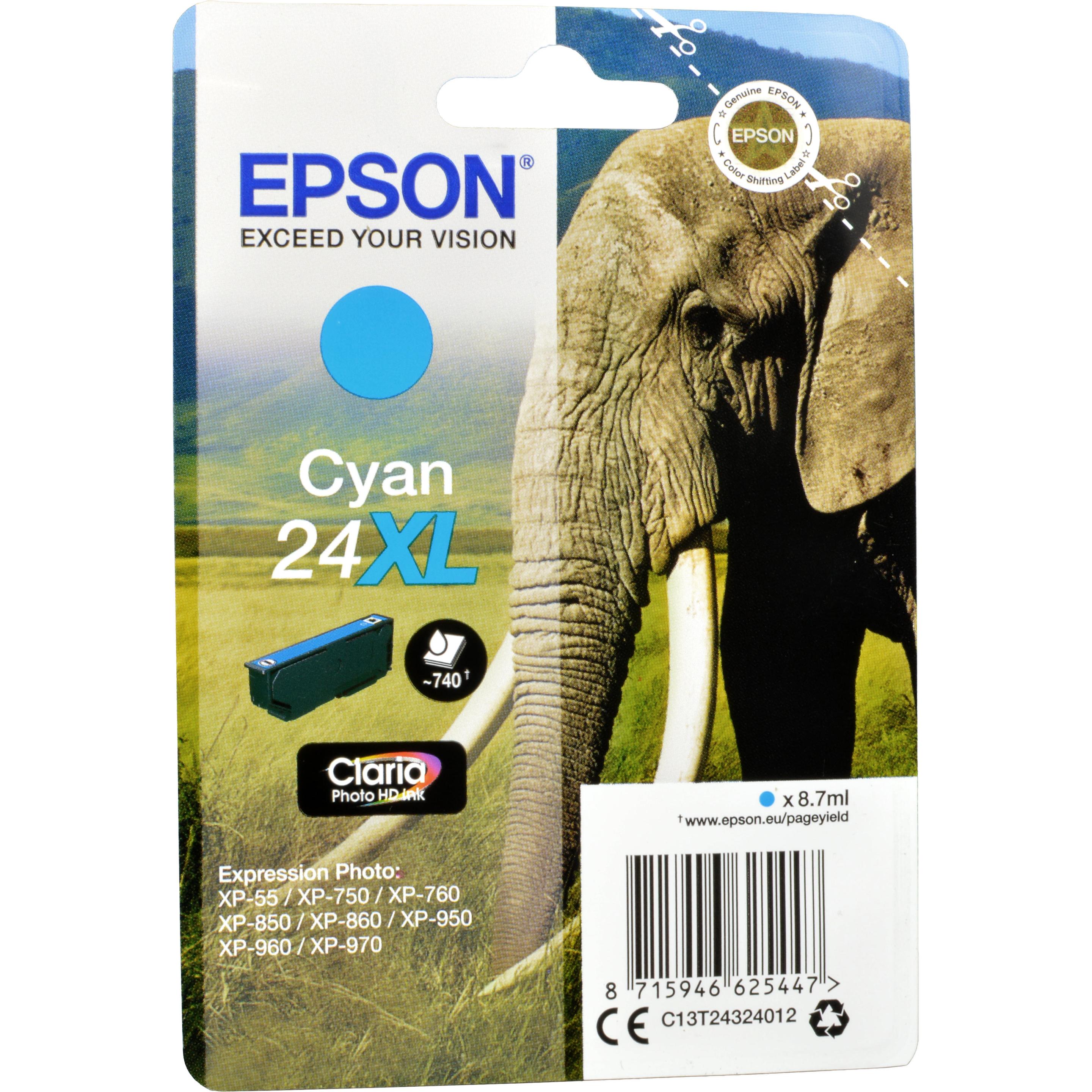 Epson, Druckerpatrone, 24XL Claria Photo HD (C)
