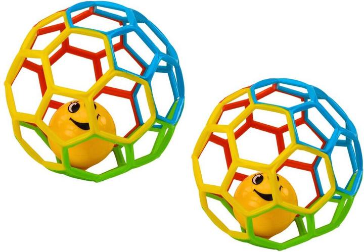 Lean Toys Ein Gummiball mit bunter Rassel