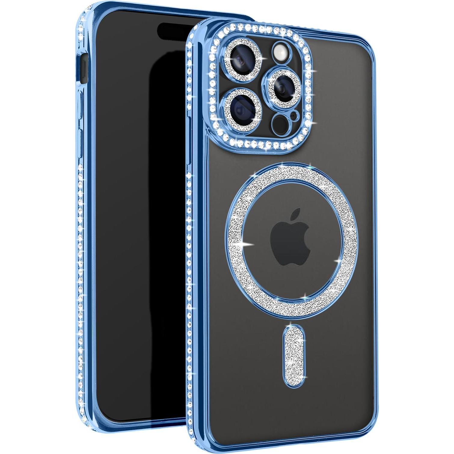 Avizar Glamor Guard Case (Apple iPhone 15 Pro), Smartphone Hülle, Blau