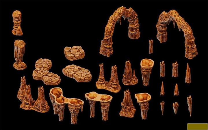 Immagine prodotto Wizkids Accessori per piastrelle WarLock : Stalattiti e stalagmiti