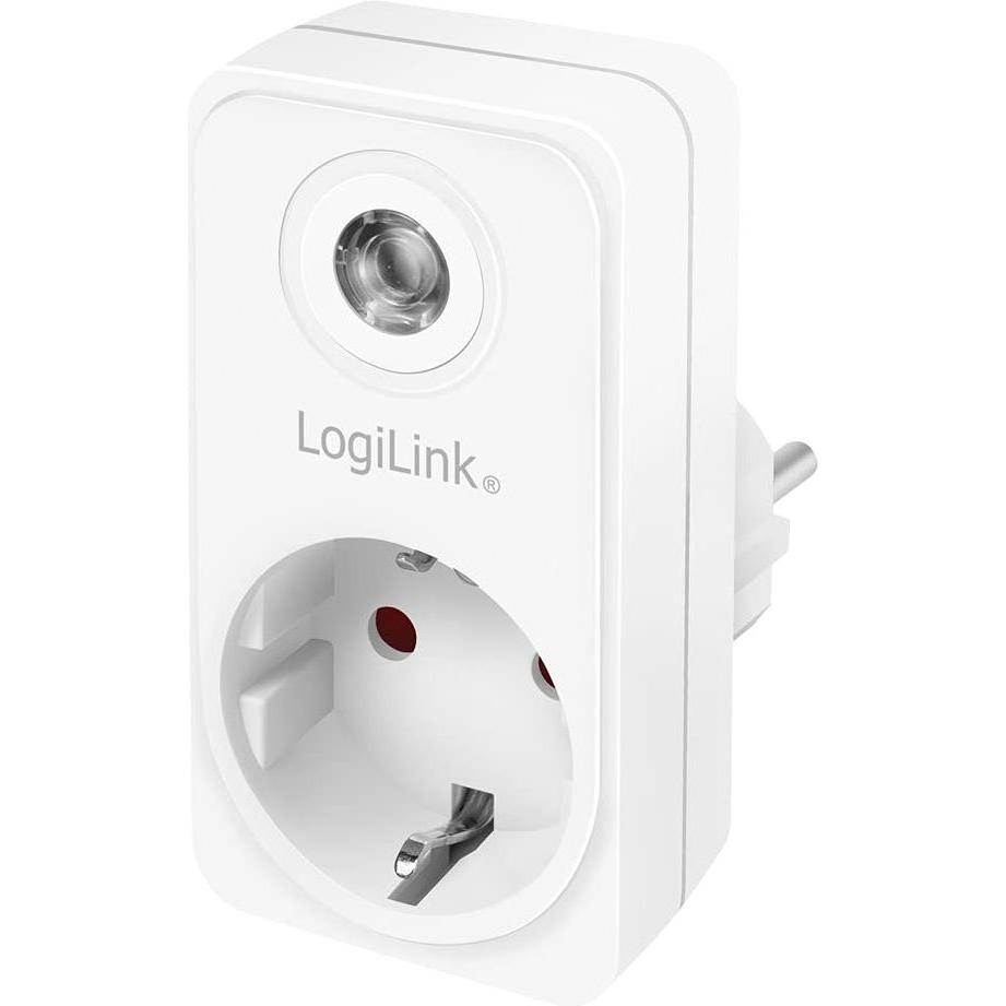 LogiLink, Abzweigdose, Adapterstecker mit Dämmerungssensor, weiss