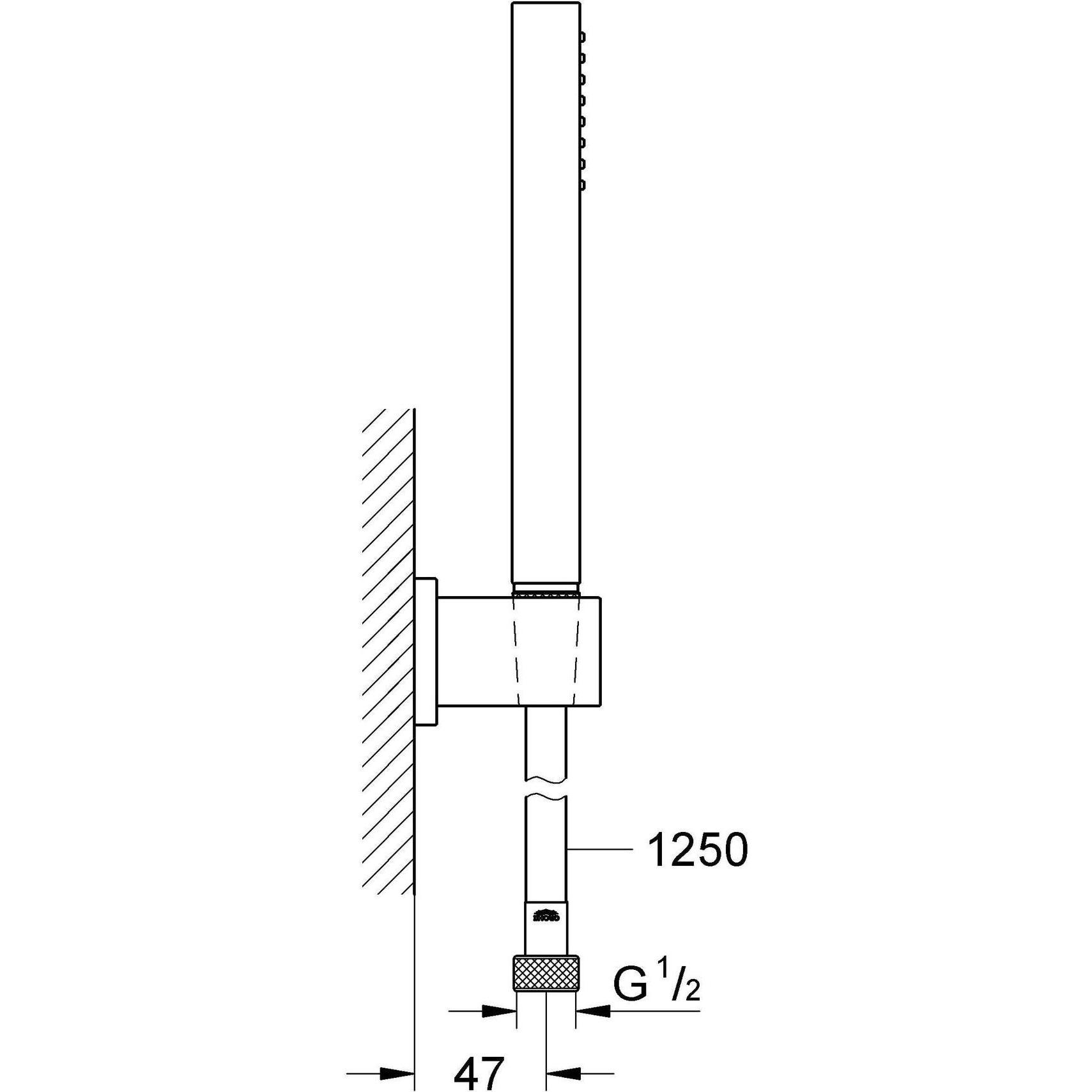 Thumbnail - Grohe, Duschbrause, Euphoria Cube Stick Wandhalterset (1 Strahlarten)