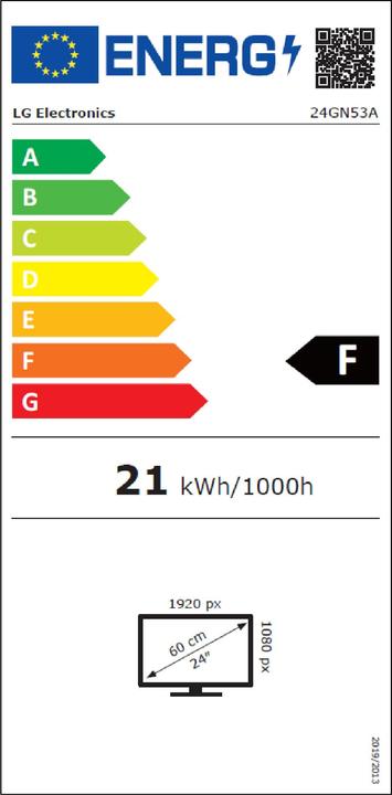 Energy Label LG 24GN53A-B (1920 x 1080 pixels, 23.60")