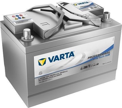 Produktbild Varta LAD60 Professional DC AGM Batterie (12 V, 60 Ah, 340 A)
