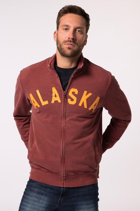 Immagine prodotto JP1880 Giacca di felpa dal look vintage con collo alto e stampa, fino alla tg. 8XL (6XL)