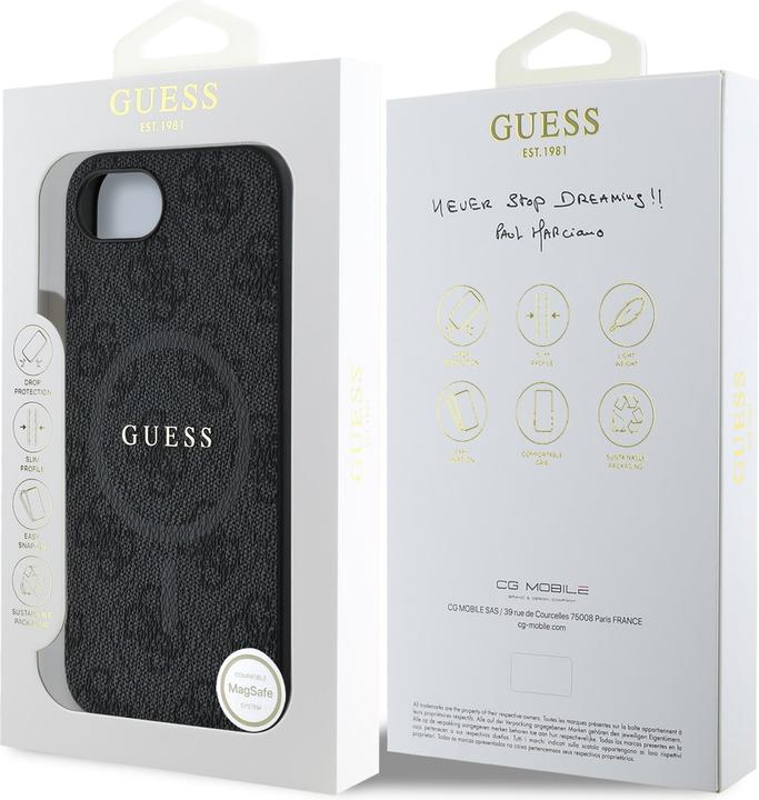 Immagine prodotto Guess Custodia Monogram con MagSafe integrato e logo in oro (Apple iPhone 16e)