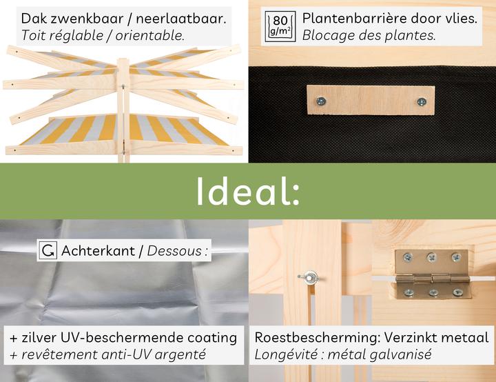 Image du produit Needs&Wants Sandkasten "Sunplaya3" mit Dach und Sitzbänken, Tanne