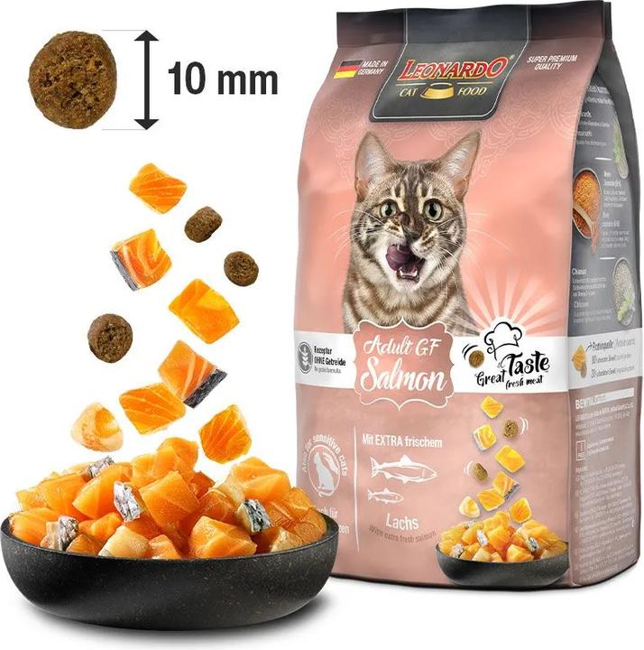Image du produit Leonardo Cat Food Adult saumon sans graine (Adulte, 1 pcs, 7500 g)