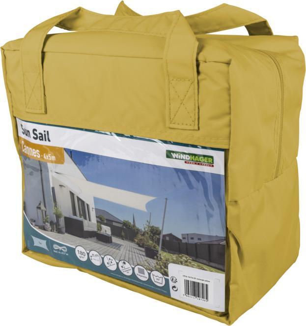 Immagine prodotto Windhager Vela solare Cannes, 4 x 5 m, rettangolo, giallo (4 x 5 m)
