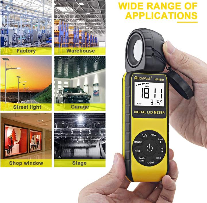 Produktbild Holdpeak 881D Lichtmessgerät (Blitzgerät Ersatzteile)