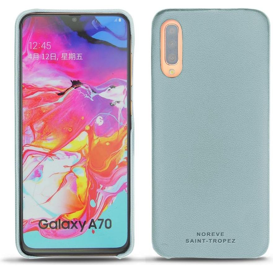 Noreve Lederschutzhülle (Samsung Galaxy A70), Smartphone Hülle, Blau
