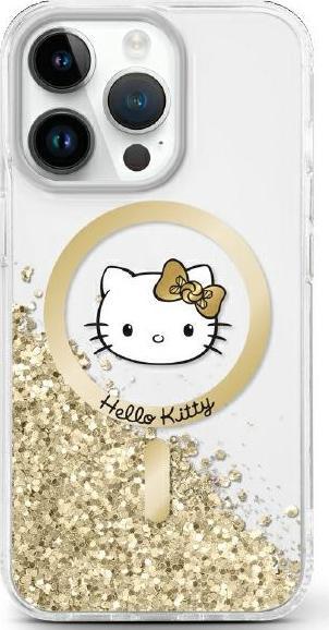 Productafbeelding Hello Kitty HKHMP16SLGDIH iPhone 16 6.1" biały złoty/witgouden hardcase Liquid Glitter Fever MagSa (Apple iPhone 16)