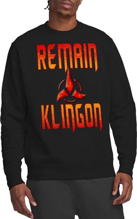 Actual product image Universal Textiles Unisex Adult Remain Klingon Sweatshirt (L)