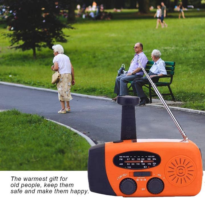 Actual product image Solarbaby Crank radio, orange (FM)