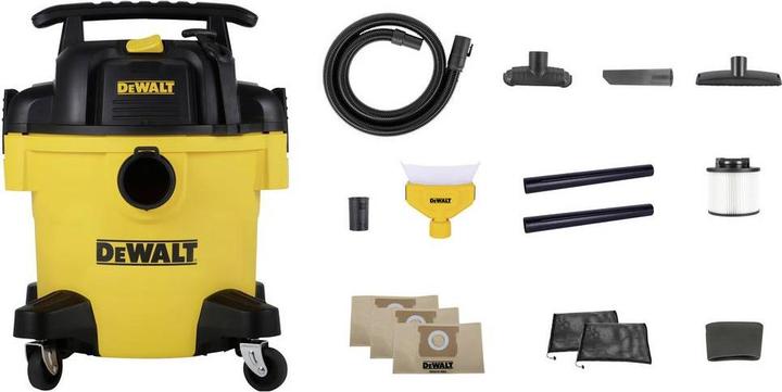 Actual product image DeWalt DXV20PB 20L Nass-/Trockensauger + Filtertüten und Staubsammler (Wet dry vacuum cleaner)