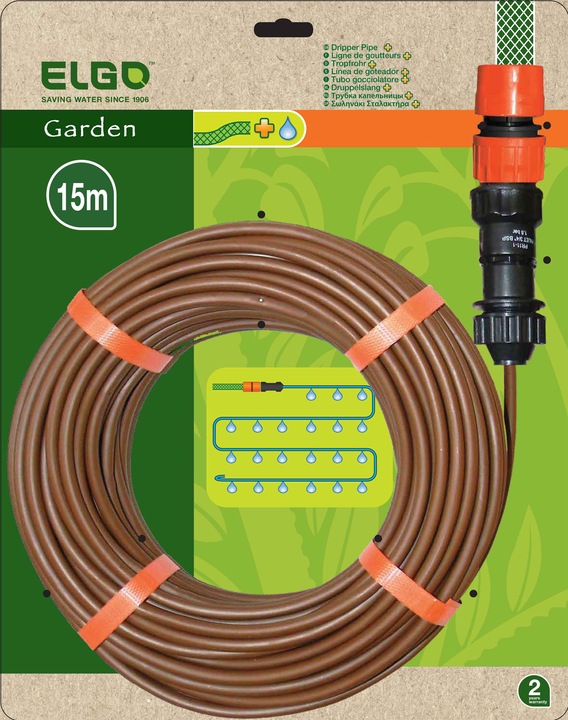 Actual product image Elgo Drip tube for raised bed and cold frame (DP15)