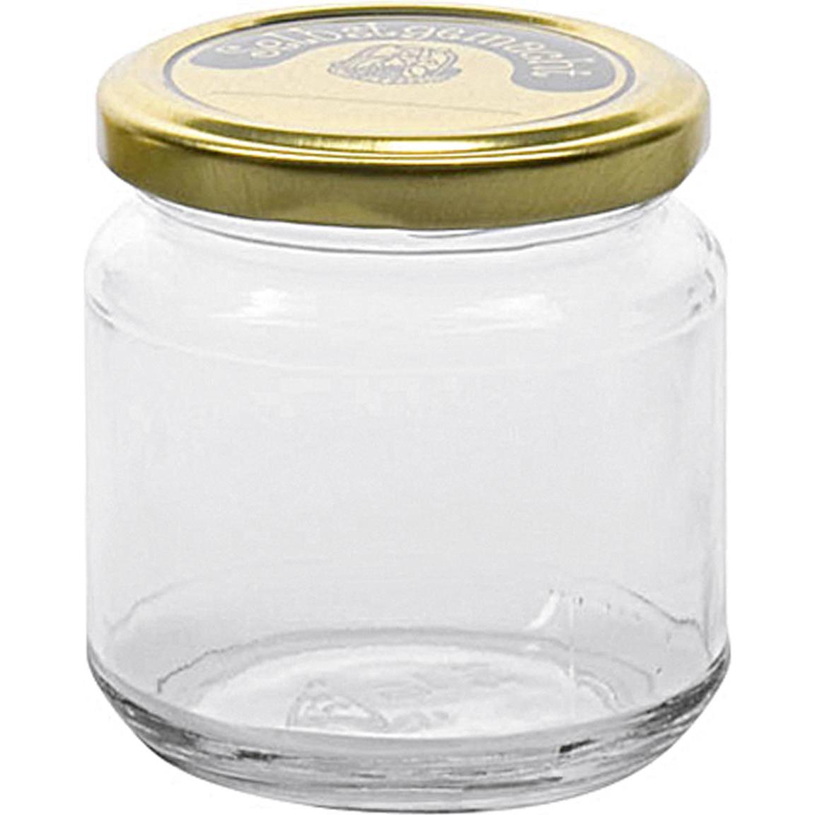 Emsy Schraubdeckelglas mit 66mm TO-Deckel selbstgemacht 220 ml, Einmachgläser