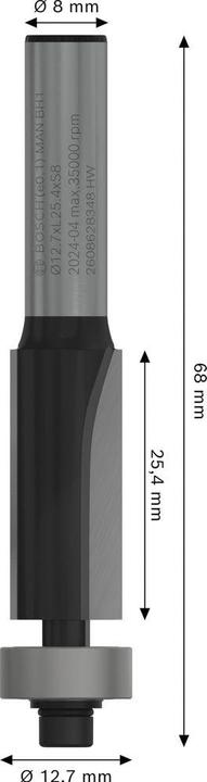 Actual product image Bosch Professional Zubehör Flush milling cutter