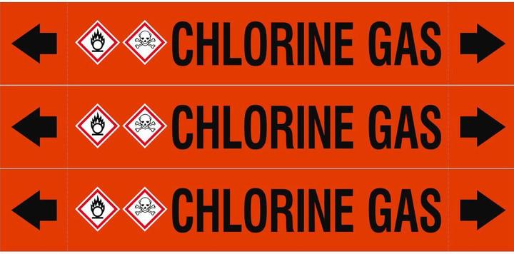 Energie-Label Brady ASME - Rohrmarkierer - Chlorine Gas