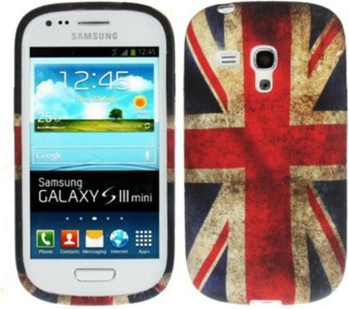 Produktbild König Design Schutzhülle TPU England für Handy Samsung Galaxy S3 mini i8190 / i8195 / i8200 (Samsung Galaxy S3 Mini)