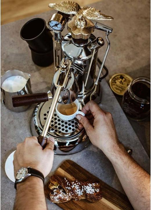 Produktbild La Pavoni LPLEXP01EU, Espressomaschine Expo 2015, Chrome/or (EU-Stecker)