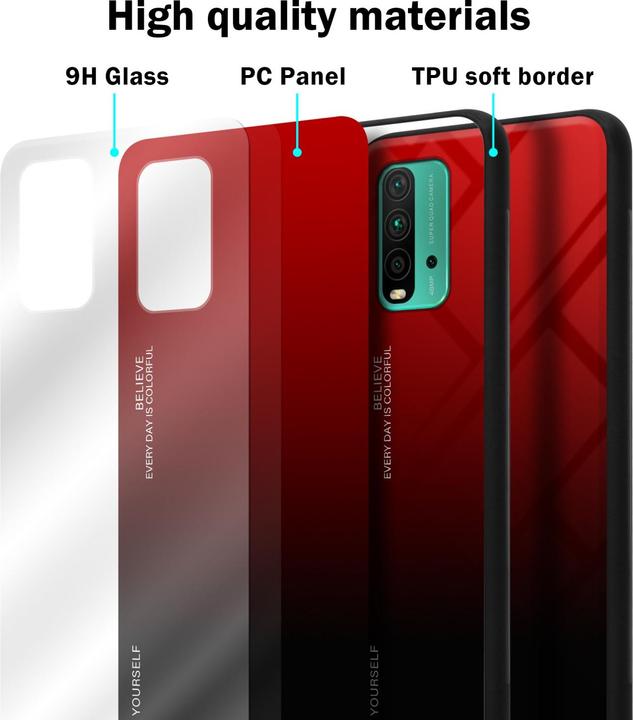 Actual product image Cadorabo TPU 2 colors glass envelope (Xiaomi Poco M3, Xiaomi Redmi 9T)