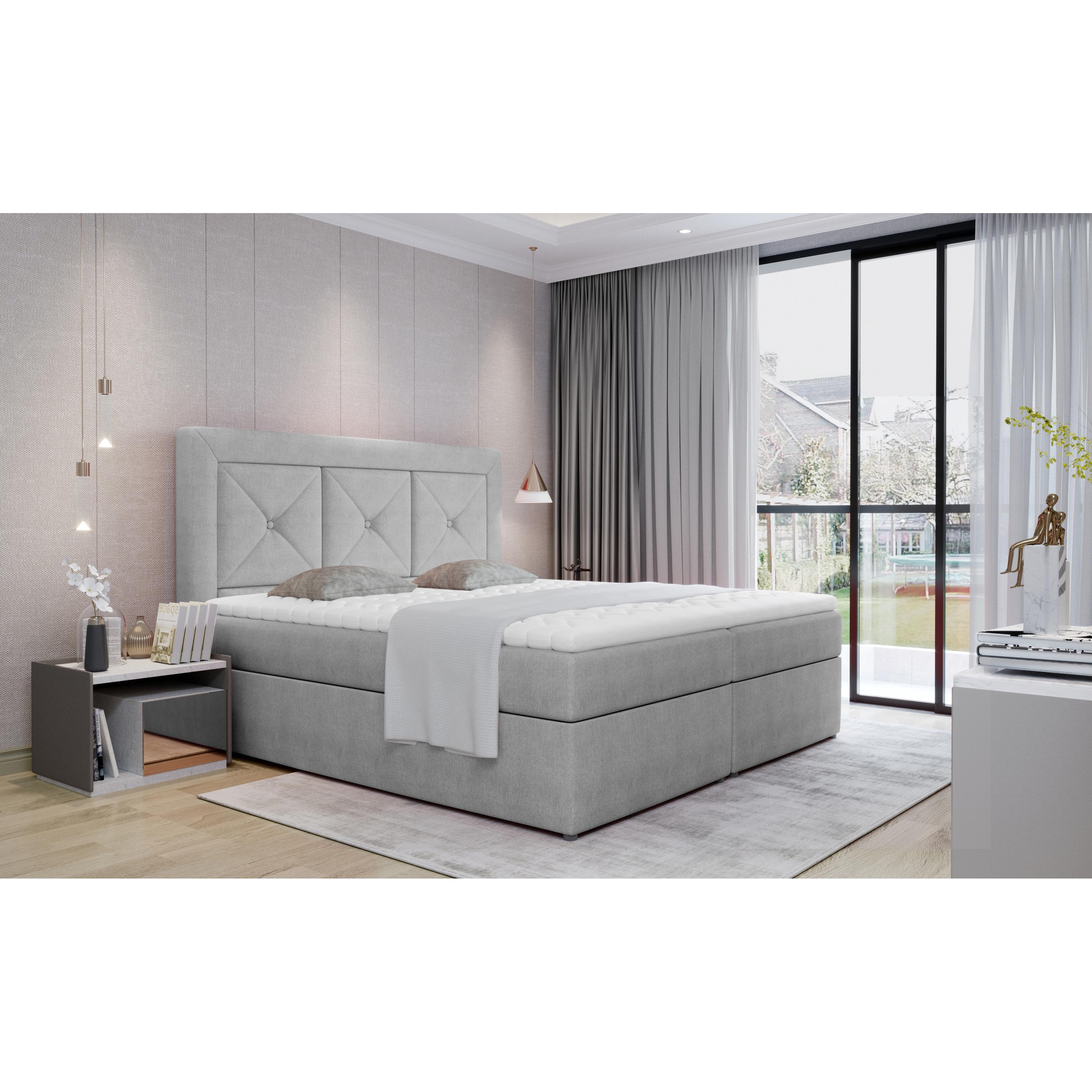 ELTAP, Boxspringbett, Idris mit Stauraum (160 x 200 cm)
