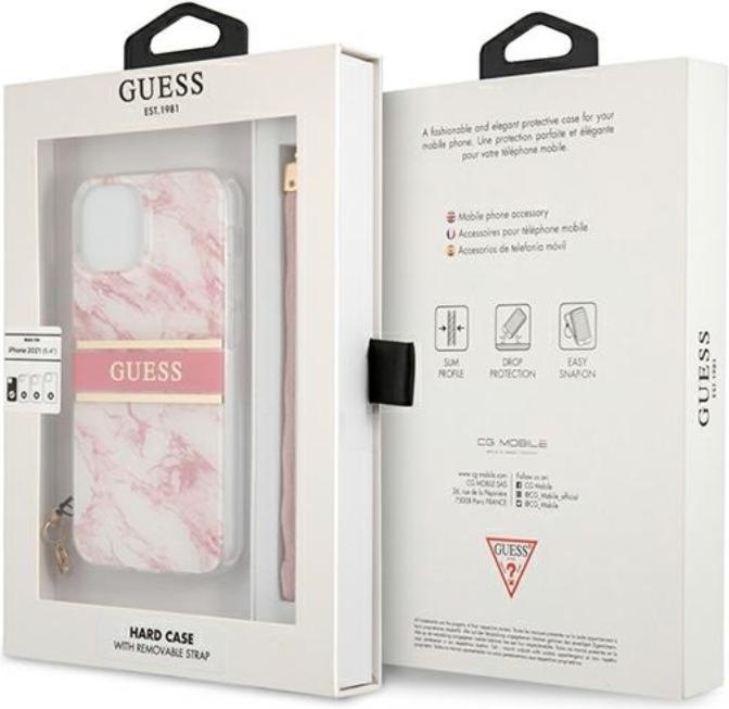 Produktbild Guess Hard Cover Marble Stripe with Strap (Apple iPhone 13 mini)