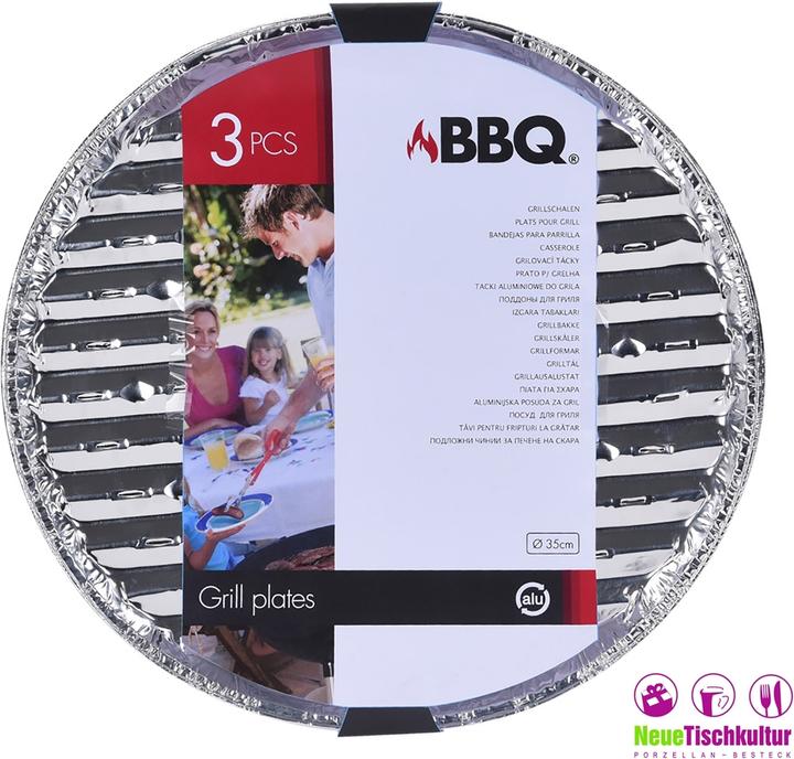 neuetischkultur Aluminium grill tray 35 cm, set of 3
