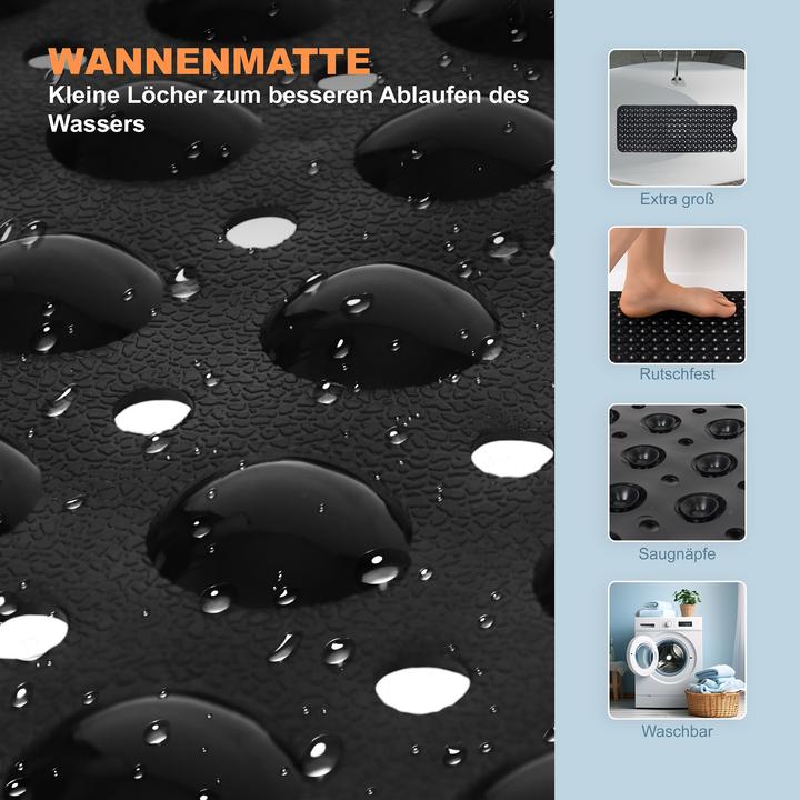 Actual product image Relaxdays Bathtub Mat, XXL (39 x 97 cm)