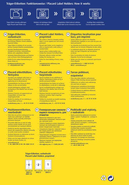 Produktbild Avery Träger-Etiketten