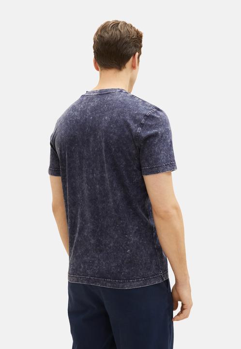 Produktbild Tom Tailor T-Shirt Kurzarmshirt mit Henley-Ausschnitt und ausgewaschener Optik (XL)