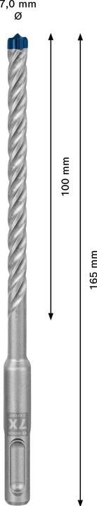 Immagine prodotto Bosch Professional Zubehör Trapano a percussione Expert SDS plus-7X, 7 x 100 x 165 mm, 10 pezzi. (7 mm)