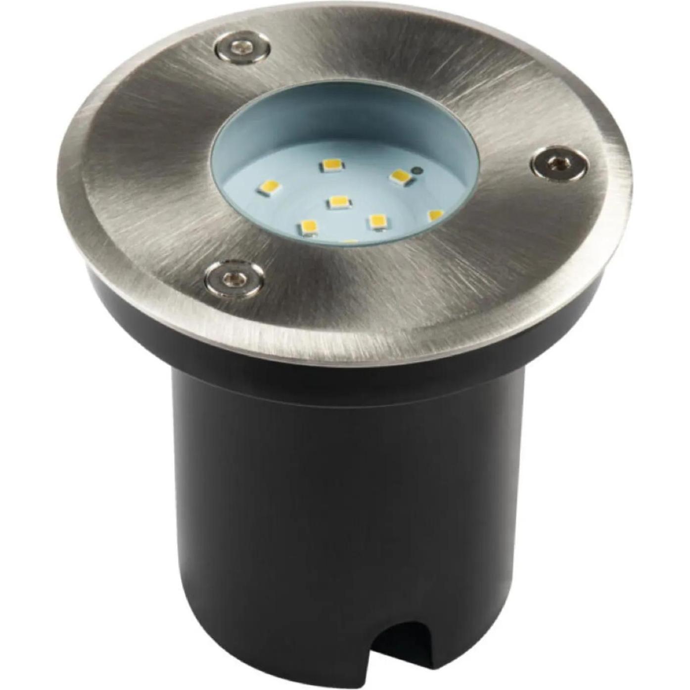 Kanlux, Gartenbeleuchtung, 18193 Gordo SMDO LED Bodeneinbauleuchte 1W rund Ø10cm Edelstahl (50 lm, IP67)