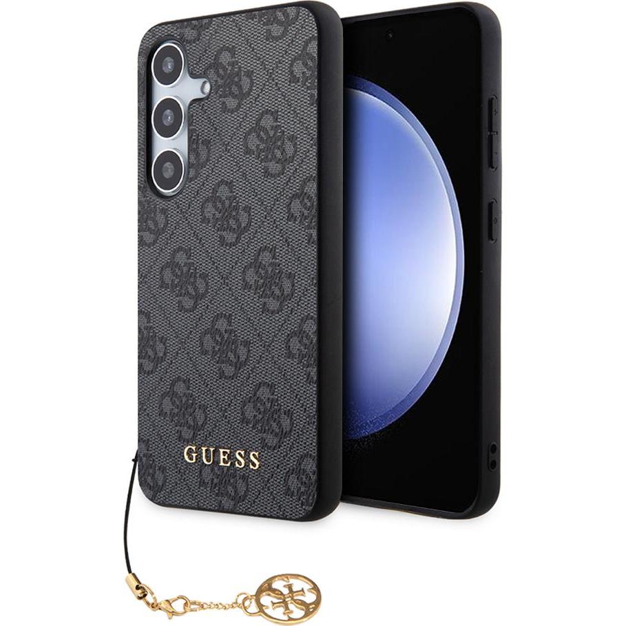 Guess 4G Charms Case- black (Samsung Galaxy S24), Smartphone Hülle, Grau
