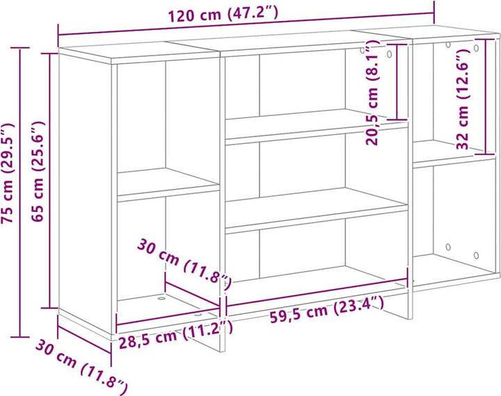 Image du produit vidaXL Sideboard (120 x 120 x 75 cm)