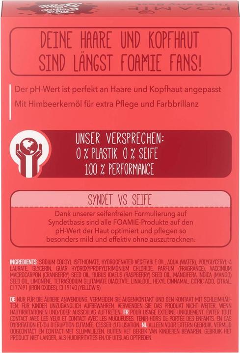 Image du produit Foamie Shampooing solide The Berry Best (80 ml, Shampoing solide)