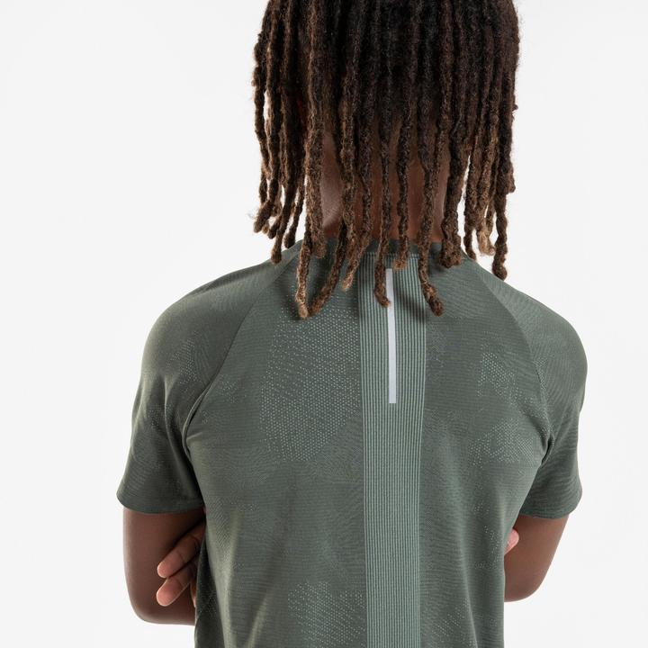 Produktbild Kiprun Laufshirt kurzarm Kinder nahtlos - TS Light 900 khaki (140)